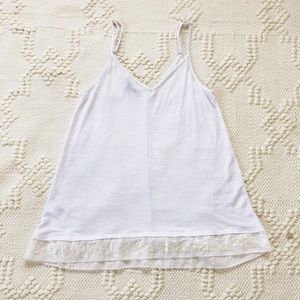 American Eagle White sequin detail tank